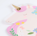 8 assiettes "tête de licorne" - 25.4 cm