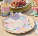 8 assiettes "tête de licorne" - 25.4 cm