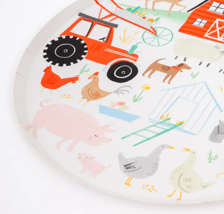 8 grandes assiettes...