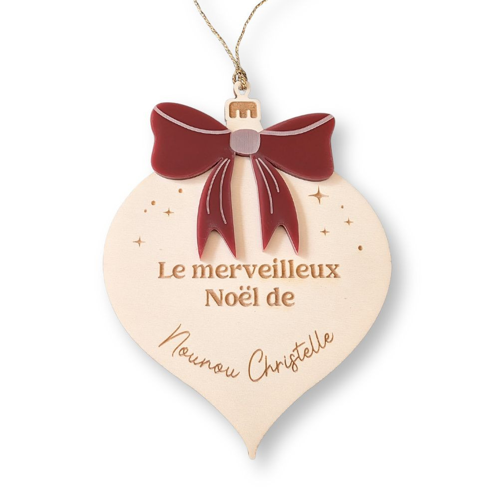 Décoration maîtresse personnalisable "petit nœud" - couleur au choix