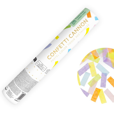 Canon à confettis pastel -...