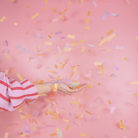 Canon à confettis pastel -...