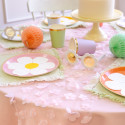 Chemin de table Fleurs - rose clair