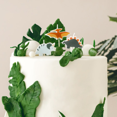 3 bougies "dinosaure"