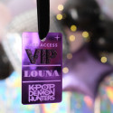 Badge VIP personnalisé miroir violet "Kpop Demon Hunters"