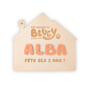 Panneau personnalisée "Maison Bluey" - 20 cm