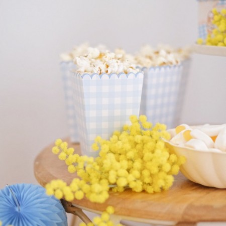 8 pots à popcorn "vichy...