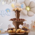 4 Ballons mylar Marguerites pour guirlande - crème
