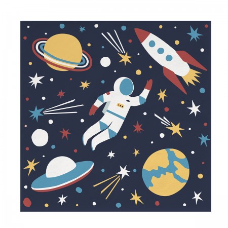 20 serviettes "astronaute"...