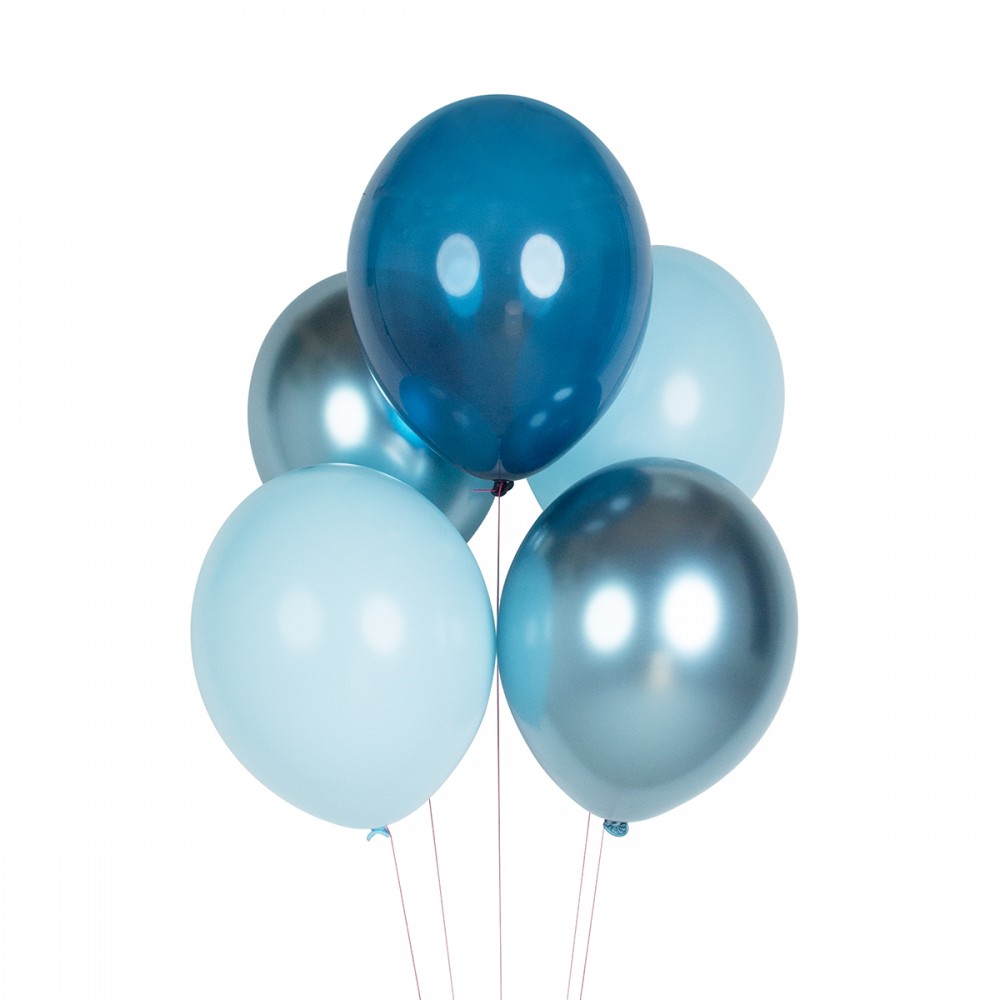 10 ballons "mix bleu" - 30 cm