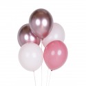 10 ballons "mix rose" -  30 cm