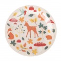 8 assiettes "animaux de la forêt" - 22 cm