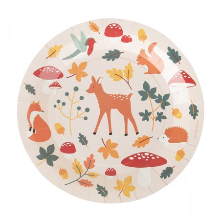 8 assiettes "animaux de la...