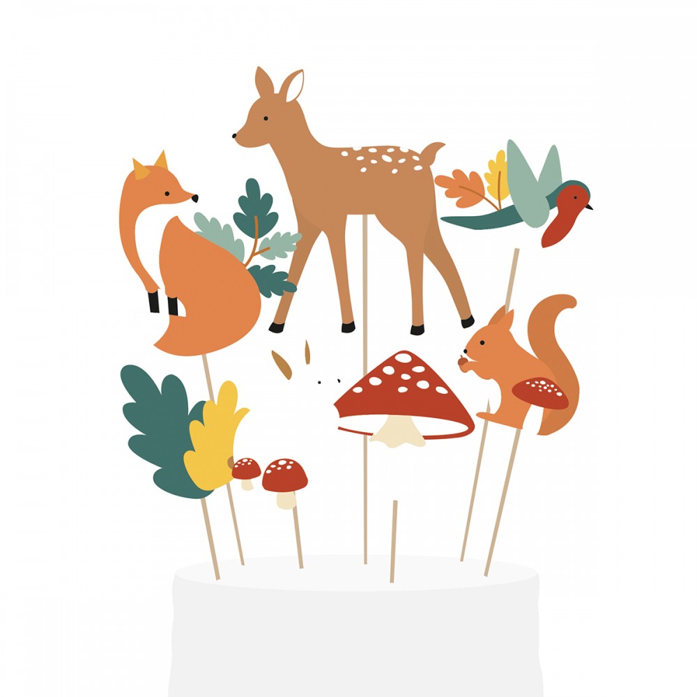 7 pics à gâteaux "animaux de la forêt"