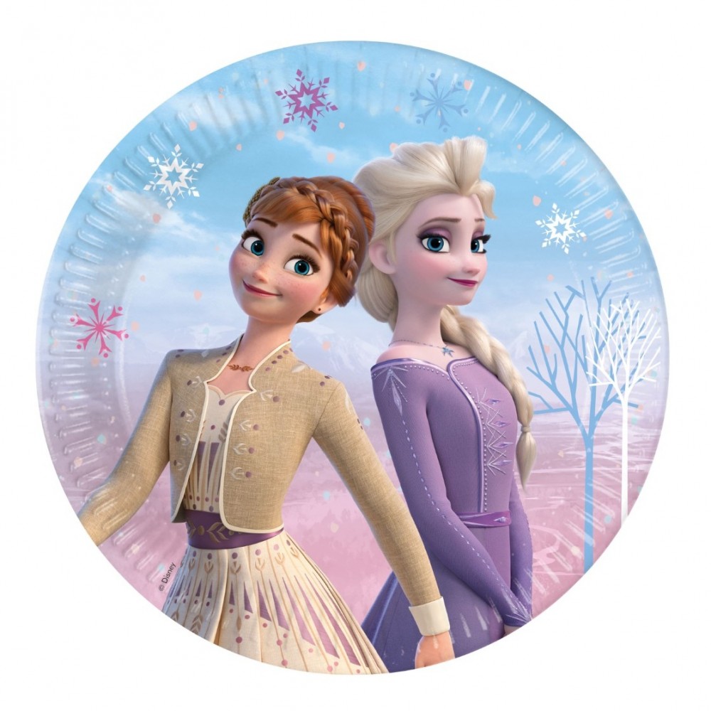 8 assiettes "Reine des neiges" - 23 cm