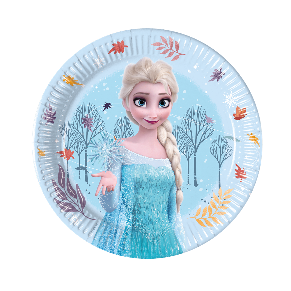 8 assiettes "Reine des neiges" - 20 cm