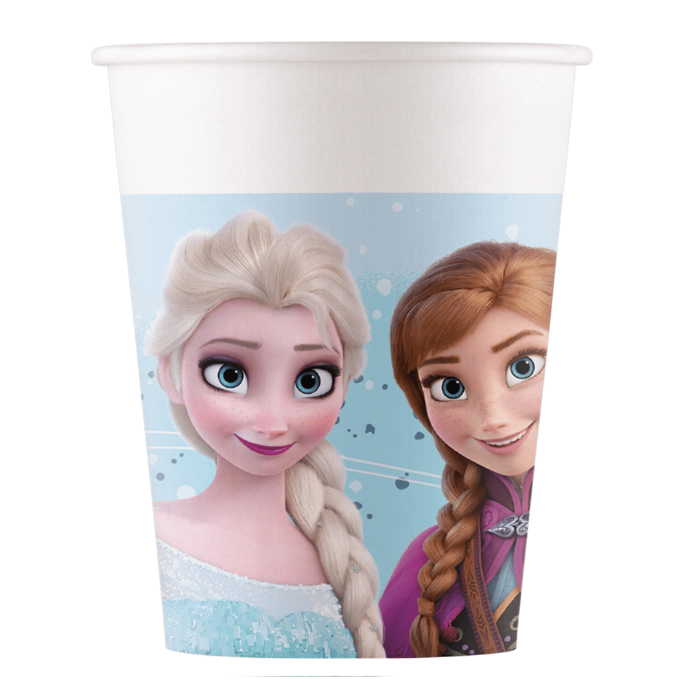 8 gobelets en carton "Reine des neiges" - 200 mL