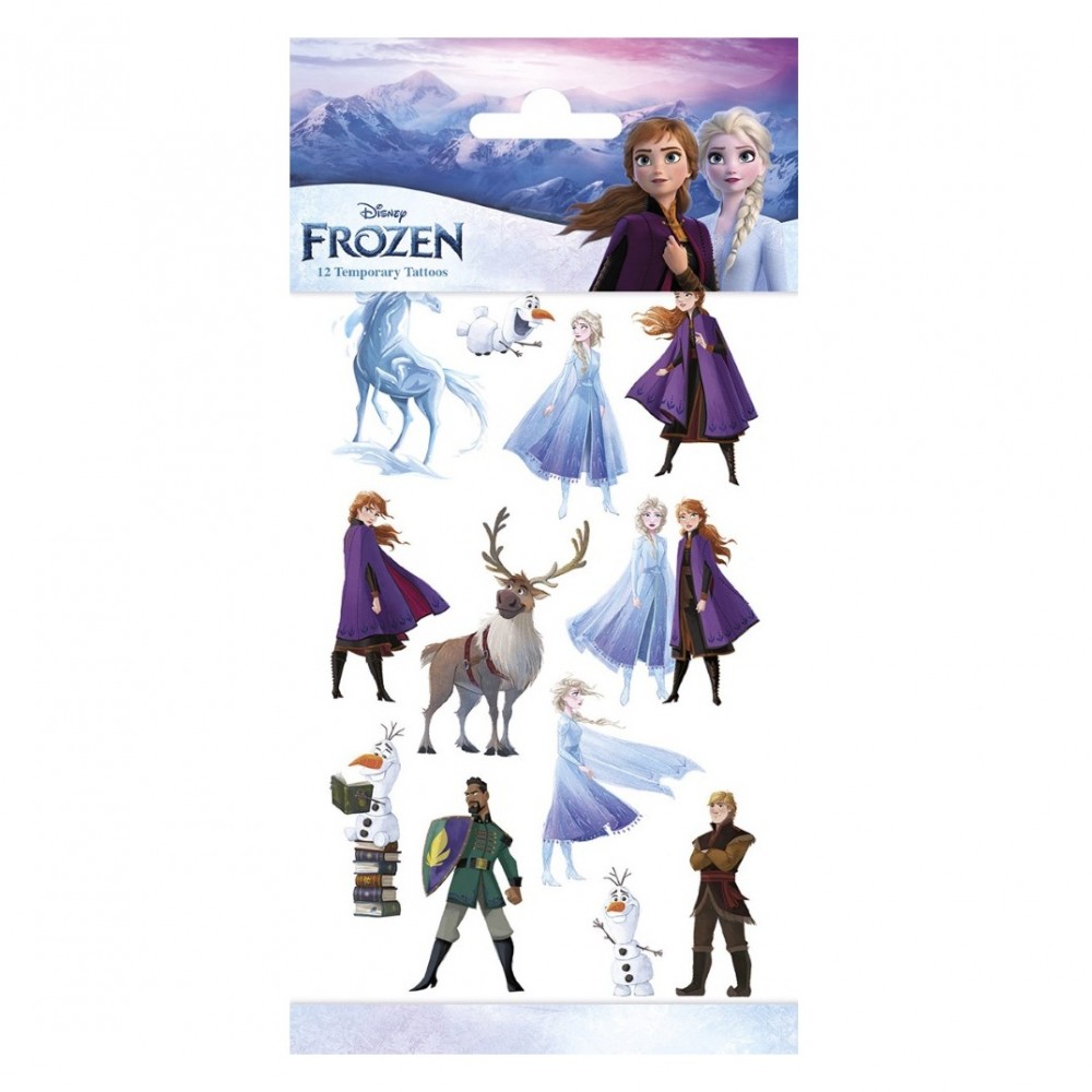 Planche de tatouages temporaires "Reine des neiges"