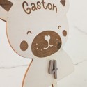 Cake topper personnalisable en plexiglas âge + prénom "Ourson"