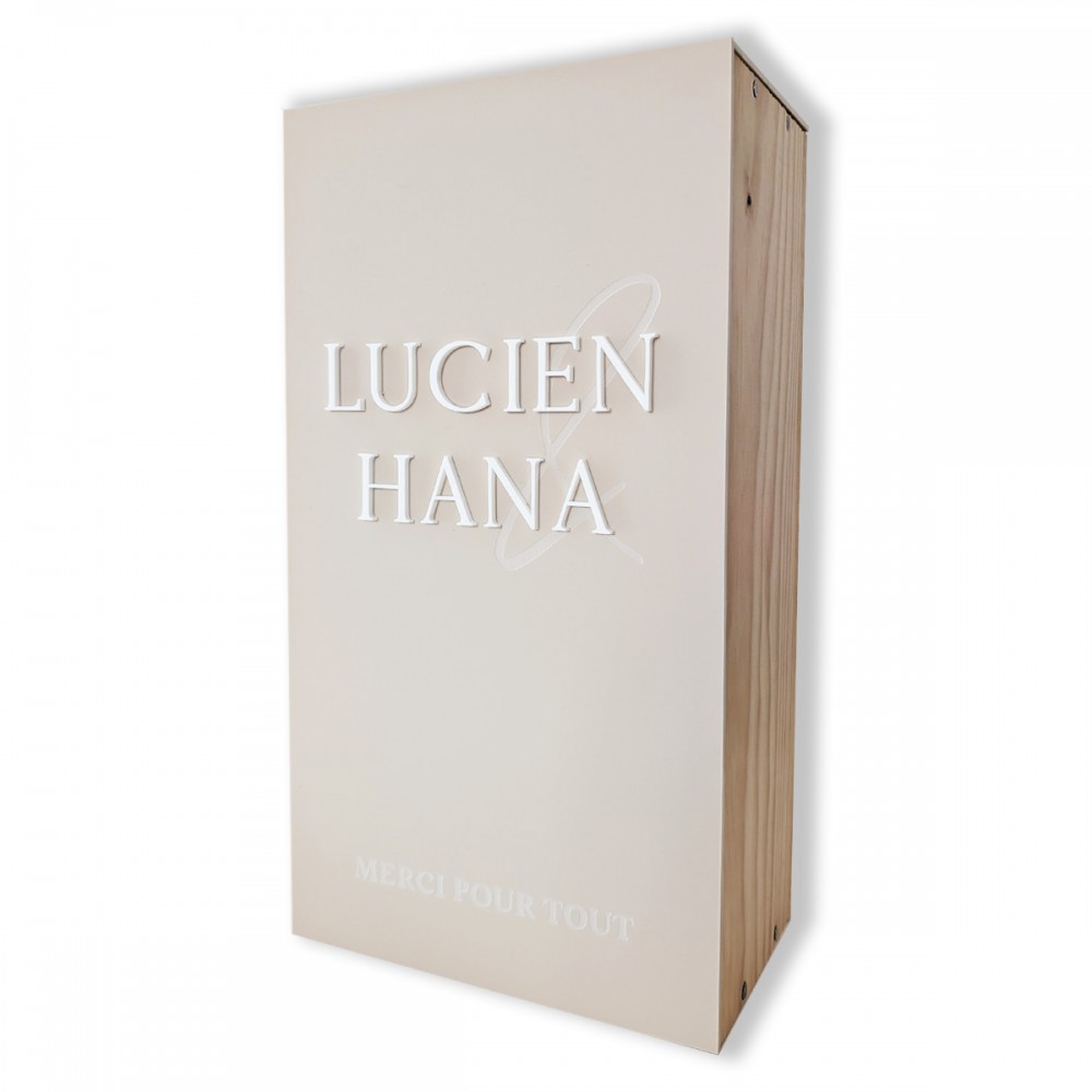 Urne de mariage personnalisable plexiglas sable "Merci pour tout"