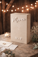 Urne de mariage personnalisable plexiglas sable "Fleur"