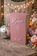 Urne de mariage personnalisable plexiglas sable "Fleur"