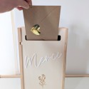 Urne personnalisable bois "Merci"