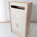 Urne personnalisable bois "Merci"