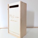 Urne personnalisable bois "Texte au choix"