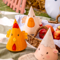 6 chapeaux de fête "animaux de la ferme"