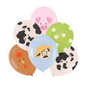 6 ballons "animaux de la ferme"