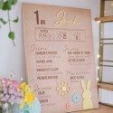 Panneau 1 an en bois personnalisable "Petit lapin"