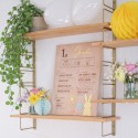 Panneau 1 an en bois personnalisable "Petit lapin"