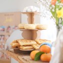 Support à gâteaux en carton "kraft" 3 étages