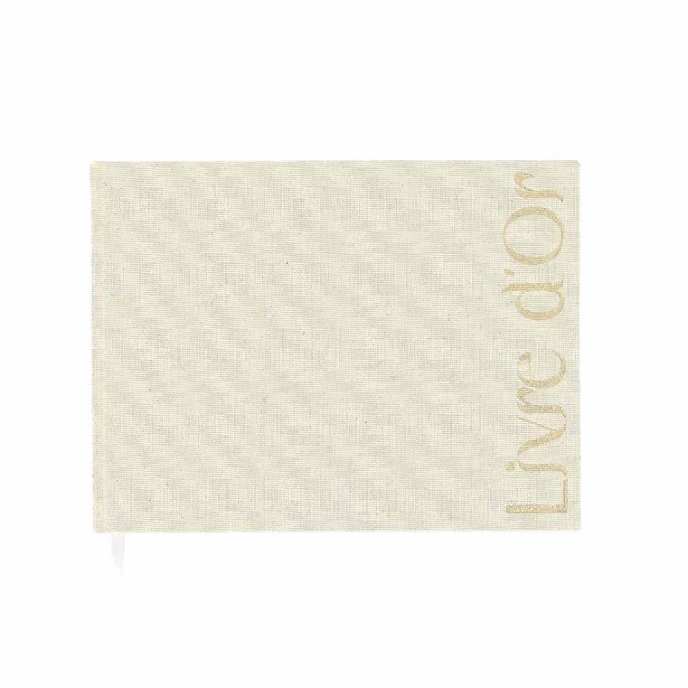 Livre d'or "lin et gold"