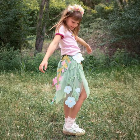 Guirlande de fleurs en papier pastel - 3 m