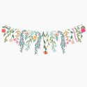 Guirlande de fleurs en papier pastel - 3 m