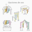 Rideau de papiers crépon pastel