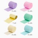 Rideau de papiers crépon pastel