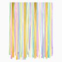 Rideau de papiers crépon pastel