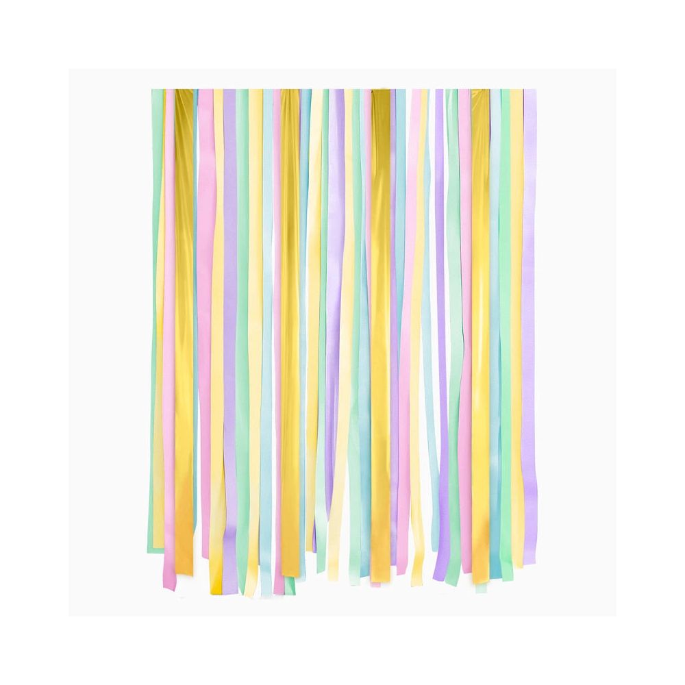Rideau de papiers crépon pastel