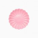 8 assiettes rose "fleur" - 18 cm