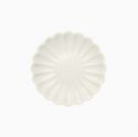 8 assiettes blanc cassé "fleur" - 18 cm