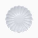 6 assiettes bleues "fleur" - 23 cm
