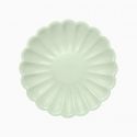 6 assiettes menthe "fleur" - 23 cm