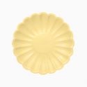 6 assiettes jaune "fleur" - 23 cm
