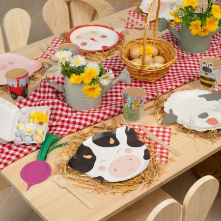 6 assiettes "animaux de la ferme" - 25 cm