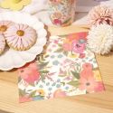 30 serviettes "spring flower" - 16,5 cm