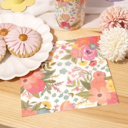 30 serviettes "spring flower" - 16,5 cm