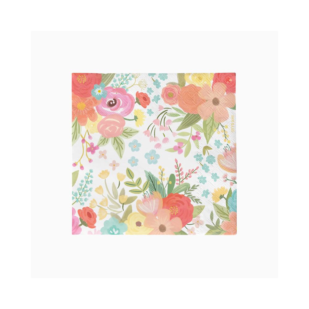 30 serviettes "spring flower" - 16,5 cm